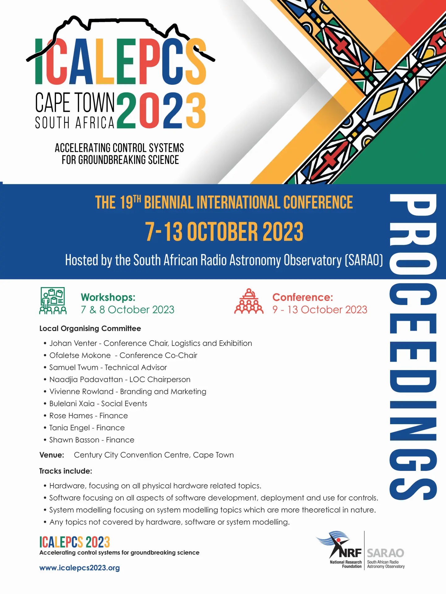 ICALEPCS2023 conference poster